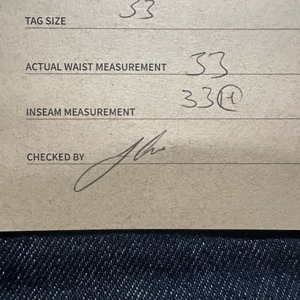 Iron Heart 21oz Selvedge Denim 33” waist 33” Inseam - Picture 4 of 4